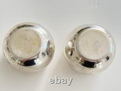 Pair Poole Sterling Silver Highball Liquor Glasses 1950s 8.81 Troy Ounces Last 1