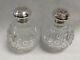 Pair Of 1905 Henry Matthews Sterling Silver Cherub Cut Glass Perfume Bottles