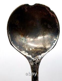 Pair of Antique Cut Glass Master / Individual Salts Sterling Silver Rims in Case