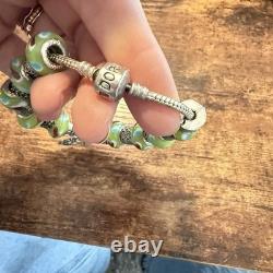 Pandora Sterling Silver 925 Bracelet with Murano Glass Beads