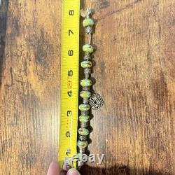 Pandora Sterling Silver 925 Bracelet with Murano Glass Beads