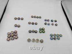 Pandora Sterling Silver Murano Glass Charm Lot Of 47