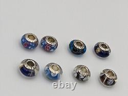 Pandora Sterling Silver Murano Glass Charm Lot Of 47