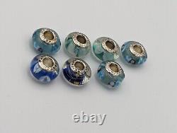 Pandora Sterling Silver Murano Glass Charm Lot Of 47