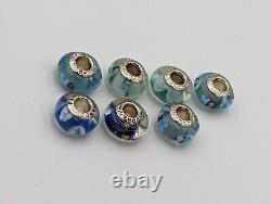 Pandora Sterling Silver Murano Glass Charm Lot Of 47