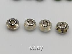 Pandora Sterling Silver Murano Glass Charm Lot Of 47