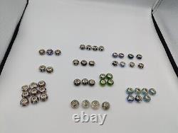 Pandora Sterling Silver Murano Glass Charm Lot Of 47