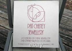 Pat Cheney Scotland Ditchfield Sterling Art Nouveau Brooch Pendant Original Box