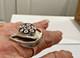 Paul Ysart Caithness Glass, Sterling Silver Millefiori Ring