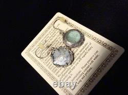 Paz Creations 925 Israel Ancient Roman Glass Sterling Silver Earrings