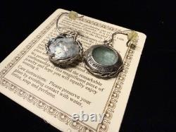 Paz Creations 925 Israel Ancient Roman Glass Sterling Silver Earrings