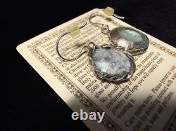 Paz Creations 925 Israel Ancient Roman Glass Sterling Silver Earrings