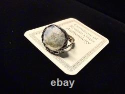 Paz Creations 925 Israel Ancient Roman Glass Sterling Silver Ring Sz 8