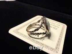 Paz Creations 925 Israel Ancient Roman Glass Sterling Silver Ring Sz 8