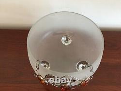 Poland Polish Sterling Silver Amber Glass Bowl