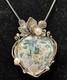 Pz Or Paz Roman Glass Sterling Silver Akoya Pearls Pendant Necklace Israel