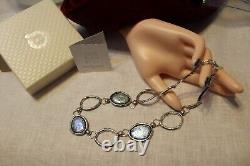 QVC Roman glass co. STERLING SILVER Signed NECKLACE WITH PAPERS