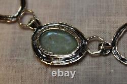 QVC Roman glass co. STERLING SILVER Signed NECKLACE WITH PAPERS