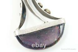 RARE Design Nancy E Foster Modernist Glass Sterling Silver Chain Necklace