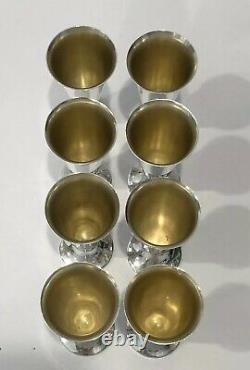 RARE Vintage Tiffany & Co. Sterling Silver. 925 Cordial Cups Shot Glass Set of 8