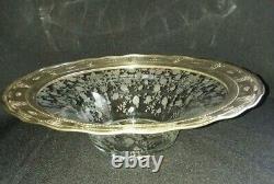 RARE! Wallace Sterling Silver & Cambridge Glass Rose Point 13 Centerpiece Bowl