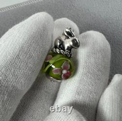 RETIRED James Avery Bunny Rabbit Finial Glass Charm Sterling Silver