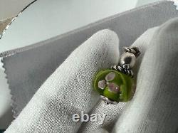 RETIRED James Avery Bunny Rabbit Finial Glass Charm Sterling Silver