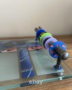 Rare 1990 Mardi Jo Cohen Joan Irving Memphis Sterling Silver Glass Serving Tray