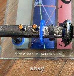 Rare 1990 Mardi Jo Cohen Joan Irving Memphis Sterling Silver Glass Serving Tray