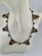 Rare Antique 1920's Art Deco Sterling Silver Amber Facet Glass Filigree Necklace