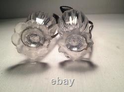 Rare Antique English Silver Plate Sterling Silver Cut Glass Caster Set 1793-1813