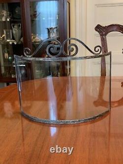 Rare Antique Sterling Silver Candle Screen Glass Food Divider Henckel