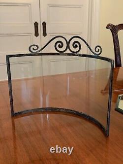 Rare Antique Sterling Silver Candle Screen Glass Food Divider Henckel