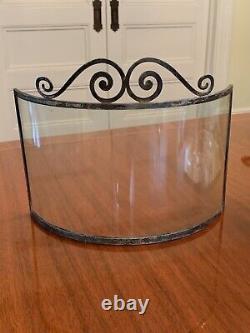 Rare Antique Sterling Silver Candle Screen Glass Food Divider Henckel