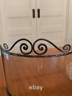 Rare Antique Sterling Silver Candle Screen Glass Food Divider Henckel