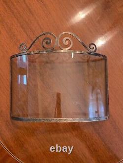 Rare Antique Sterling Silver Candle Screen Glass Food Divider Henckel