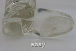 Rare English Solid Sterling Silver Glass Matchstriker 1901 Antique Novelty Boot