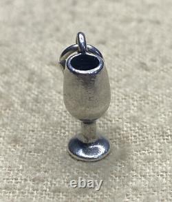 Rare/Retired James Avery Sterling Silver Wine Glass Goblet Charm