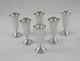 Rare Set 6 Elegant Liqueur Glasses In 925 Sterling Silver Usa Circa 1930