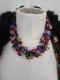 Rare Vintage Sterling Silver Clasp Murano Art Glass & Sea Beaded Necklace 16