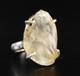 Raw Libyan Desert Glass Sterling Silver Ring Size 57 Us 8 1/4 Coa & Box Pw