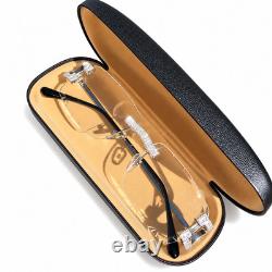 Real 925 Silver VVS Baguette MOISSANITE Clear Sunglasses Iced Custom Buffs