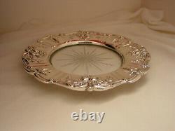 Reed And Barton Francis I Sterling Silver & Glass Lemon Dish/ Wine Coaster