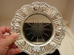 Reed And Barton Francis I Sterling Silver & Glass Lemon Dish/ Wine Coaster