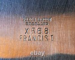 Reed & Barton Sterling Silver Butter Dish Francis I #X568 Without Glass Insert
