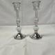 Reed & Barton Sterling Silver Glass Candlesticks Pair Post-1940 Free Shipping