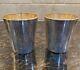 Reed & Barton Sterling Silver Glass-lined Gold Wash Tumblers Set Of 2