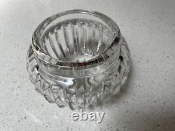 Repousse Sterling Silver Lidded Cut Glass Vanity Jar
