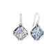 Roman Glass Elegance 925 Sterling Silver Wire Cage French Wire Earrings