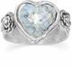 Roman Glass Heart Ring 925 Sterling Silver